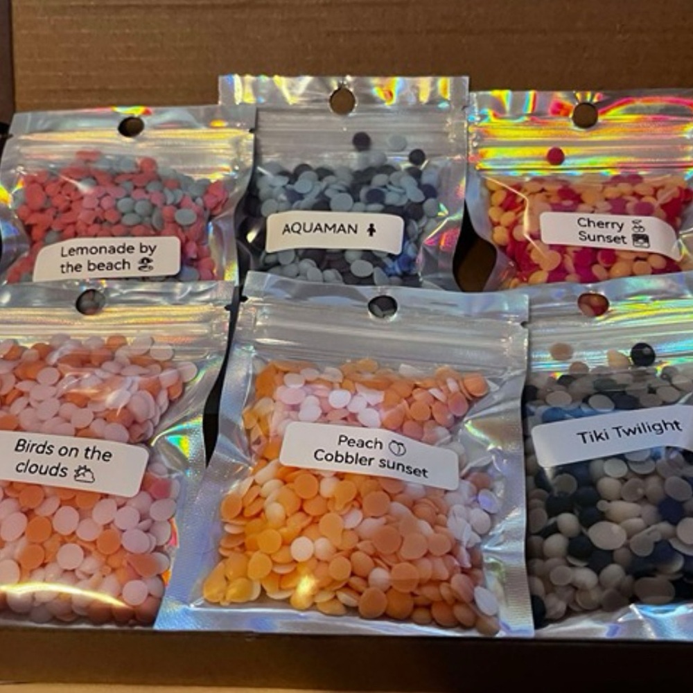 Pink ZEBRA Colorful Wax Melt Set. 2 FULL SCOOPS IN EACH BAG! 3.75 OUNCES TOTAL